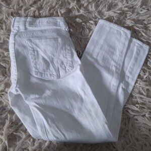 White cropped skinny jeans Kut